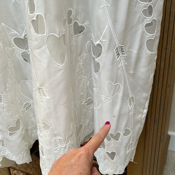 Sthela & Co White Embroidered Eyelet Lace Cut Out Short Sleeve Maxi Dress - Picture 8 of 14